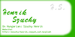 henrik szuchy business card